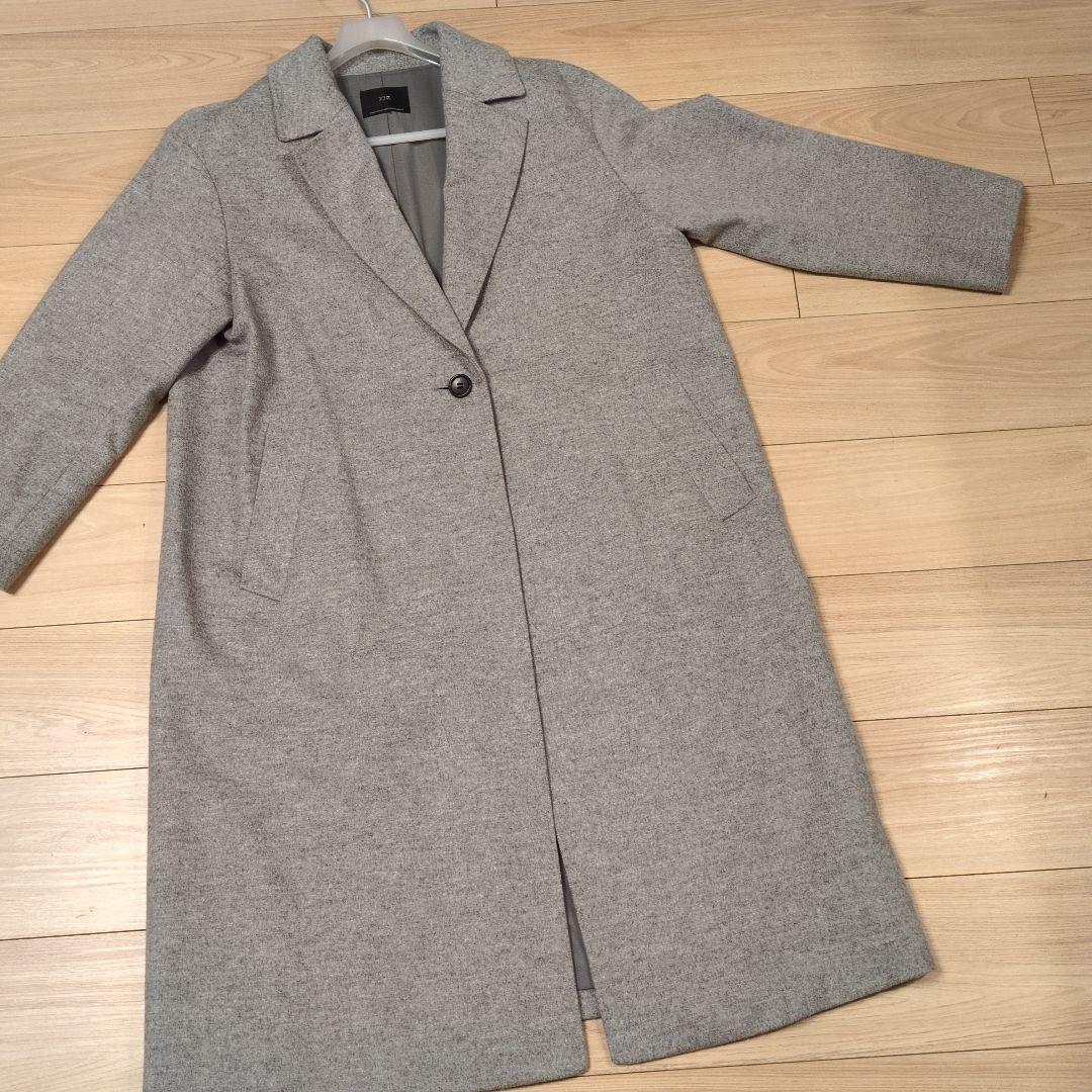 【23区】 ウールカシミヤビーバーチェスターコート　グレー　44　（ＸＬ）