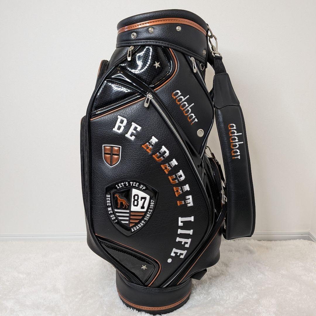 adabat アダバット キャディバッグ 9.5型 47インチ ブラック ゴルフ