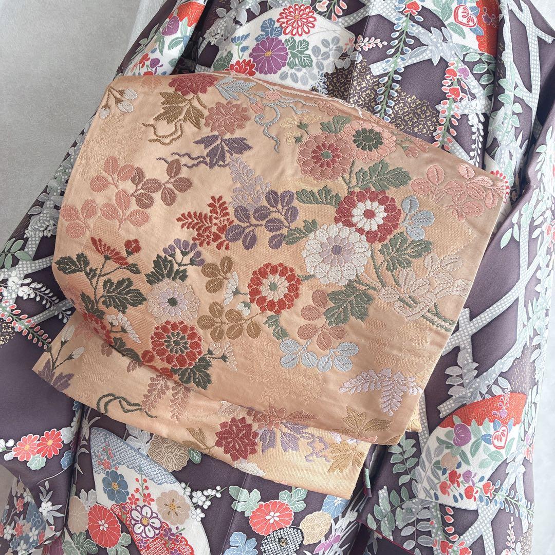 付け下げ　小紋　フルセット　着物　トールサイズ　正絹　訪問着　鮮やか美　J1