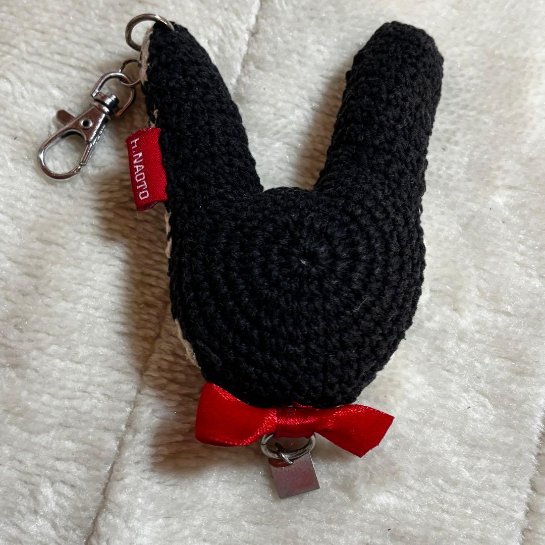 へ*可様 【Y2K】h.naoto 編みぐるみストライプウサギ　バッグチャーム