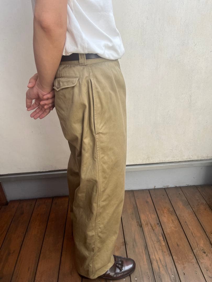フランス軍　1950〜60年代　実物　M52 チノパンツ　後期　サイズ22