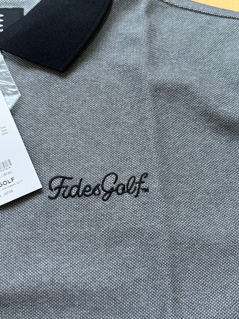 【新品　未使用】　FIDES GOLF ポロシャツ XLサイズ グレー/ブラック