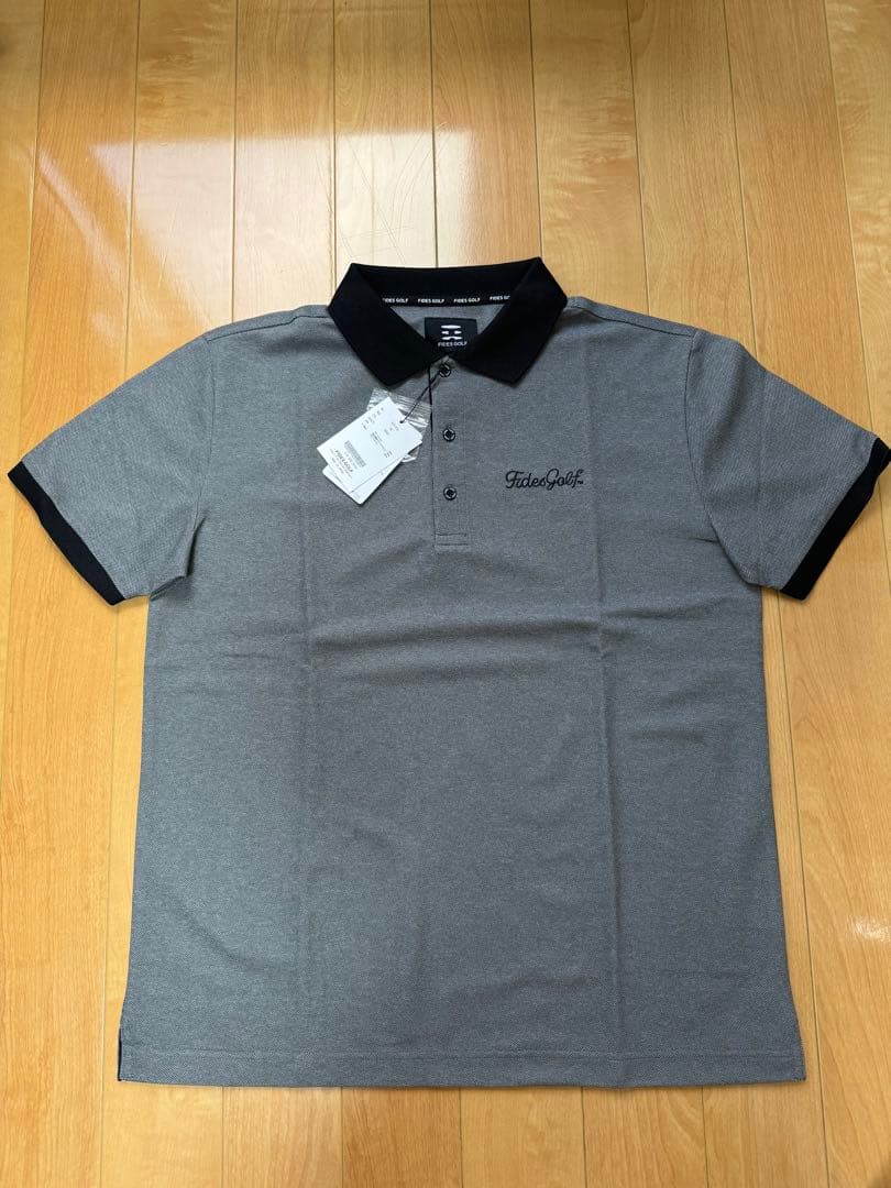 【新品　未使用】　FIDES GOLF ポロシャツ XLサイズ グレー/ブラック