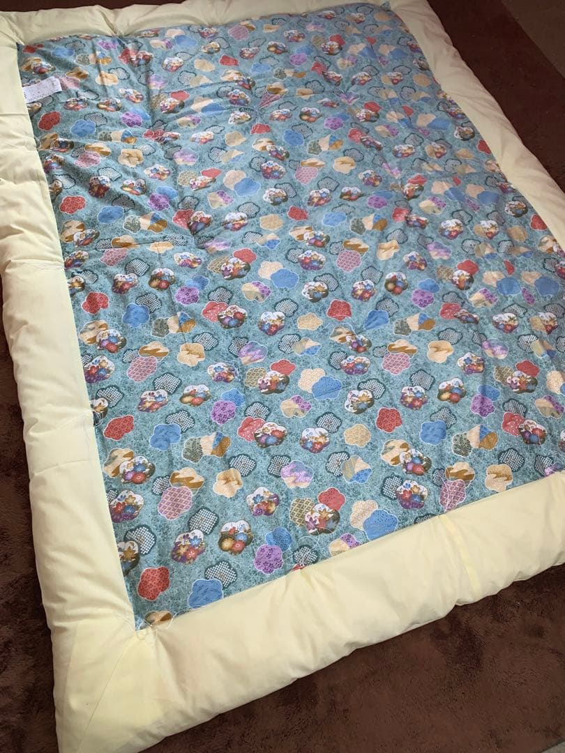 西川生地綿100%サテン手造り綿わた入りシングル掛布団155x200cmカバー付