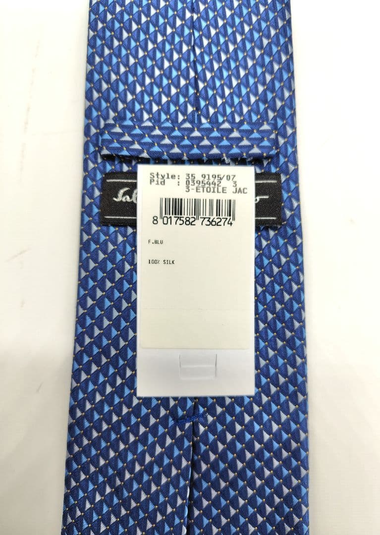 【Salvatore Ferragamo】新品　メンズシルクネクタイ　幾何学模様