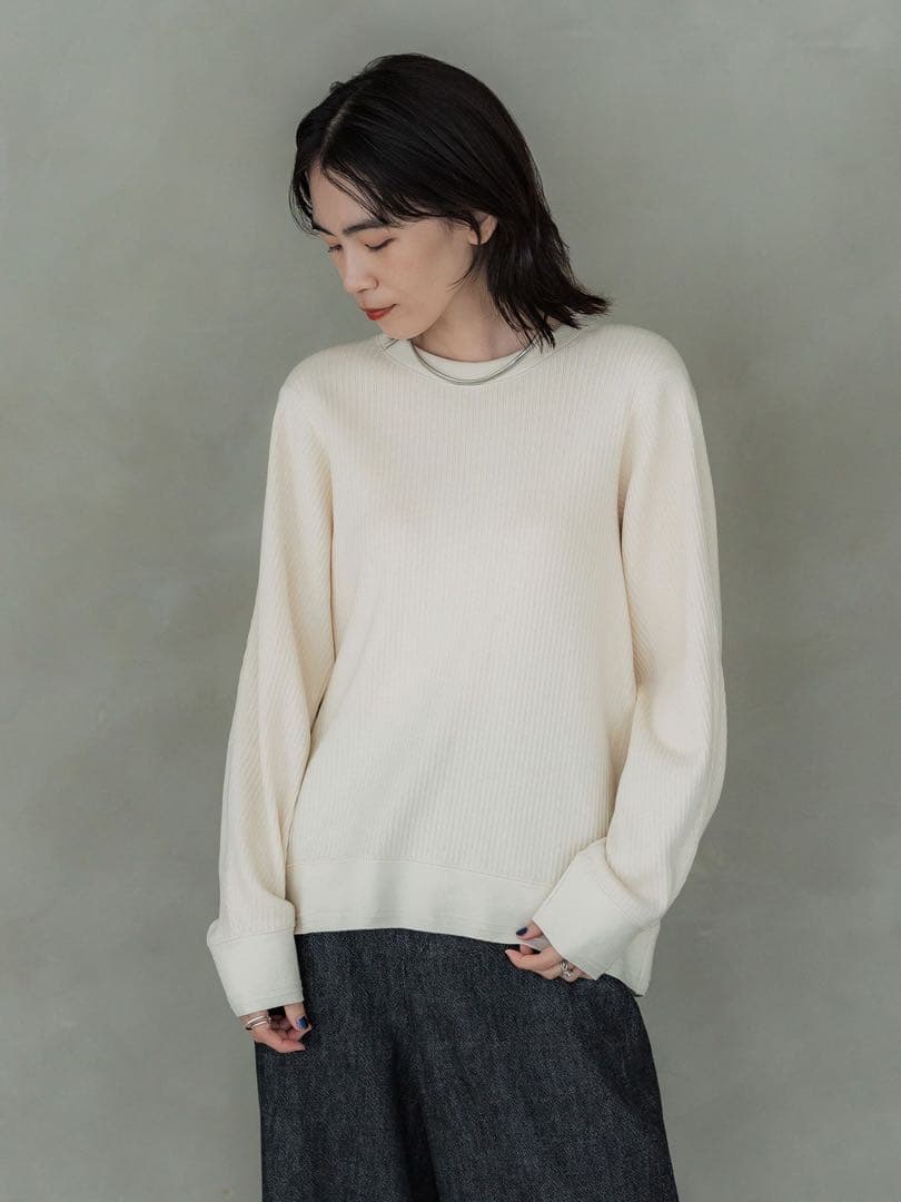 【新品未使用】crewre カーヴィシームリブプルオーバー