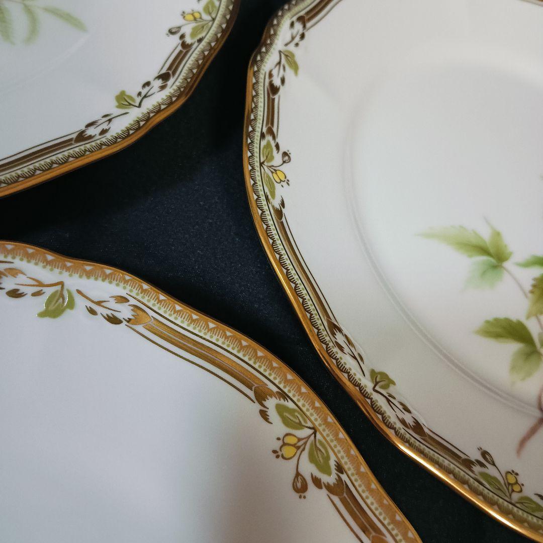 ノリタケ　ガラコンテッサ　中皿　6客　未使用　金彩　花　プレート