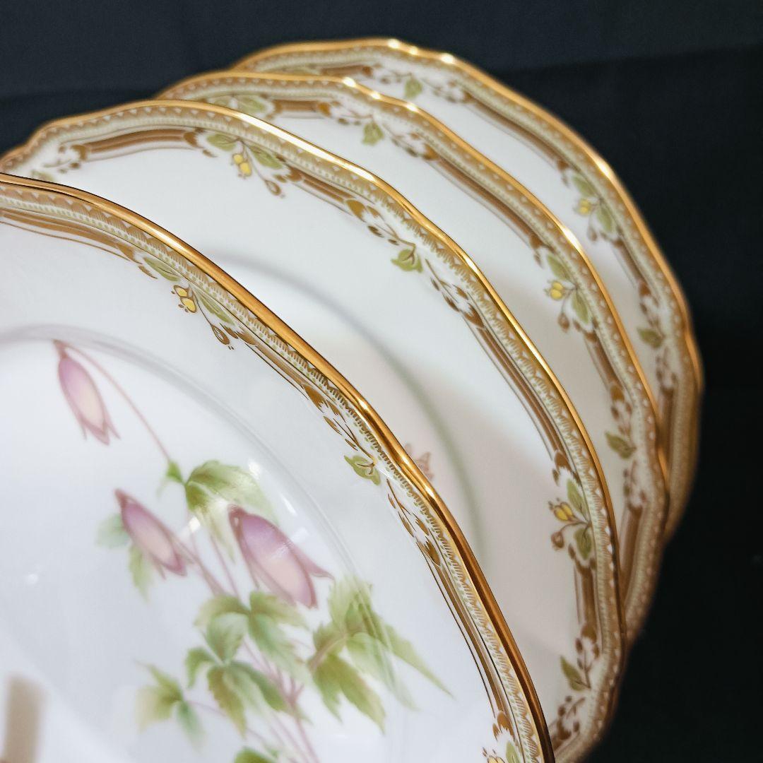 ノリタケ　ガラコンテッサ　中皿　6客　未使用　金彩　花　プレート