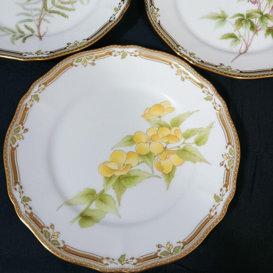 ノリタケ　ガラコンテッサ　中皿　6客　未使用　金彩　花　プレート