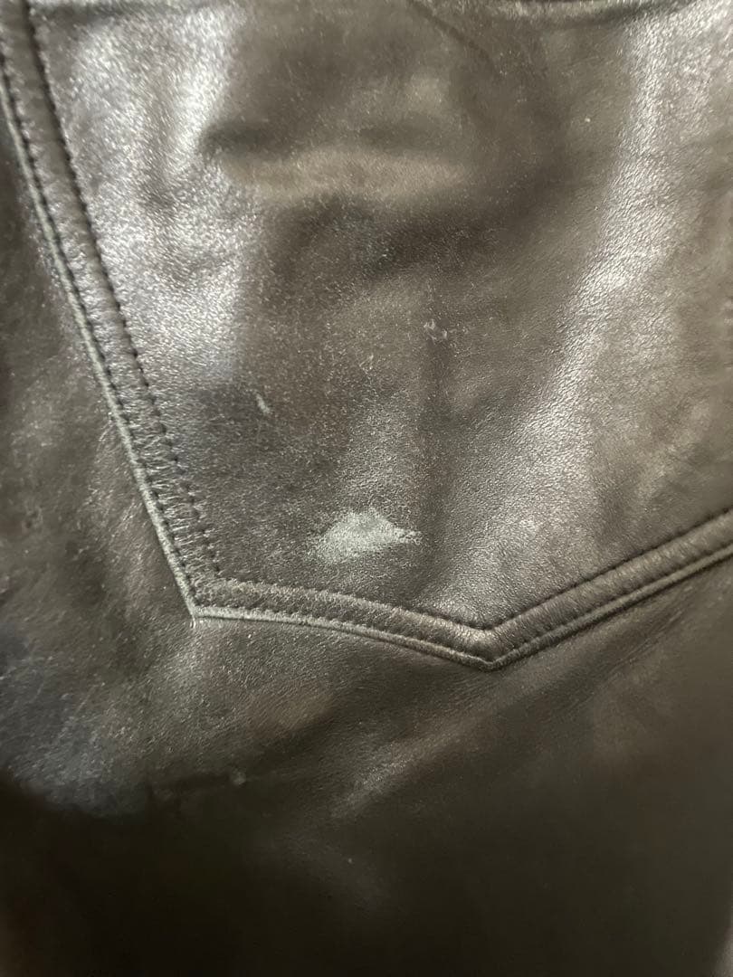 Old Gap レザーパンツ 本革 ブラック カニエウエスト