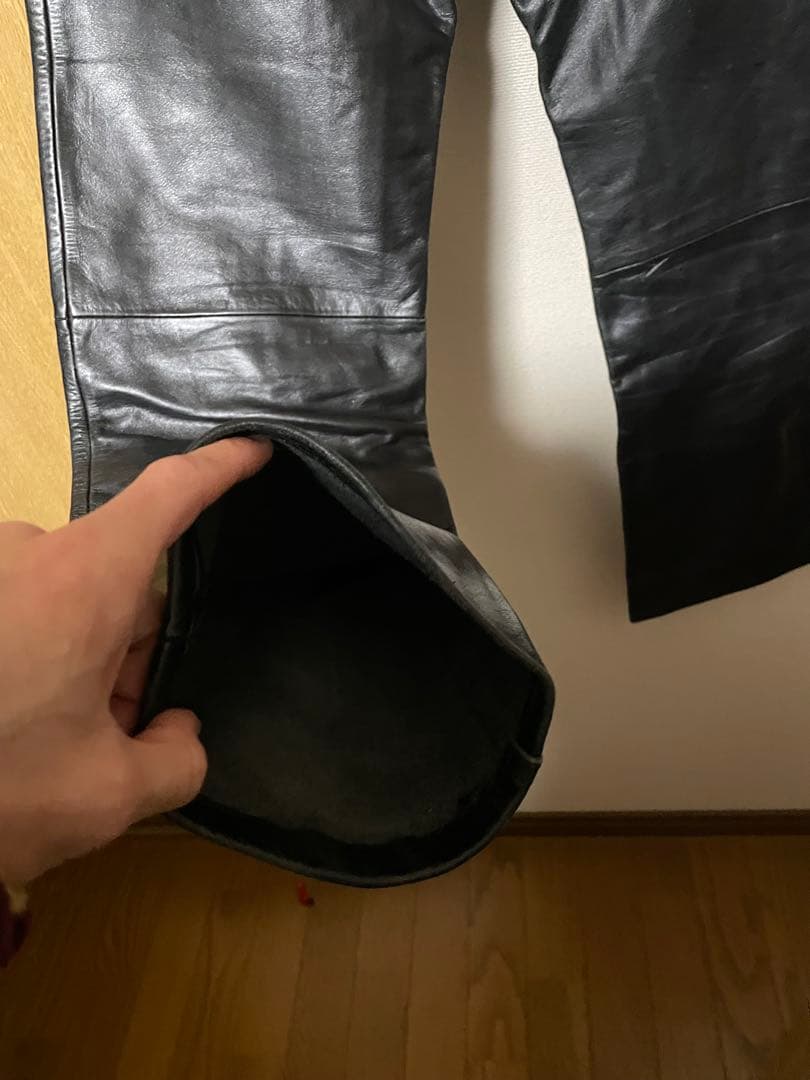 Old Gap レザーパンツ 本革 ブラック カニエウエスト