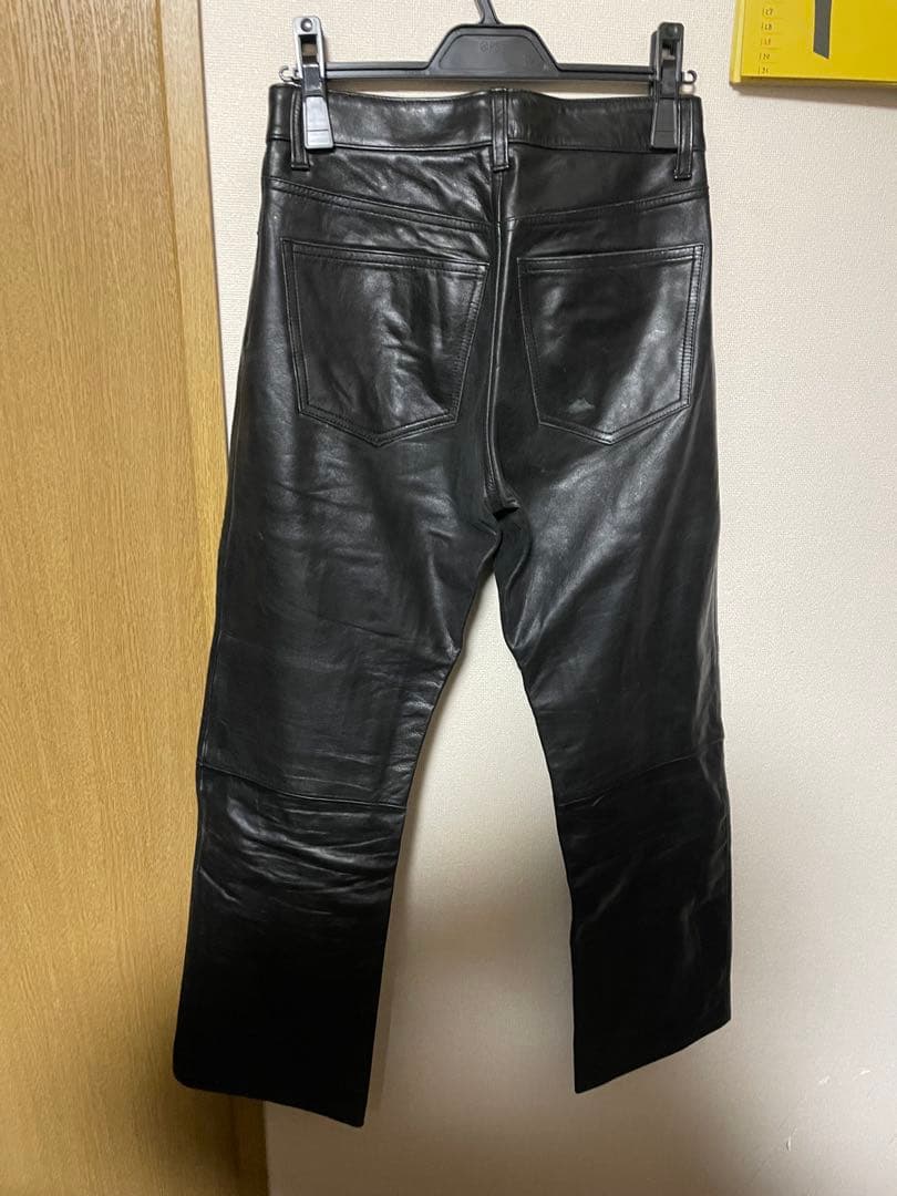 Old Gap レザーパンツ 本革 ブラック カニエウエスト