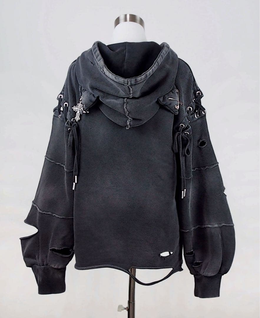 Hidolatral THEODOLダメージオーバーサイズ猫耳パーカー