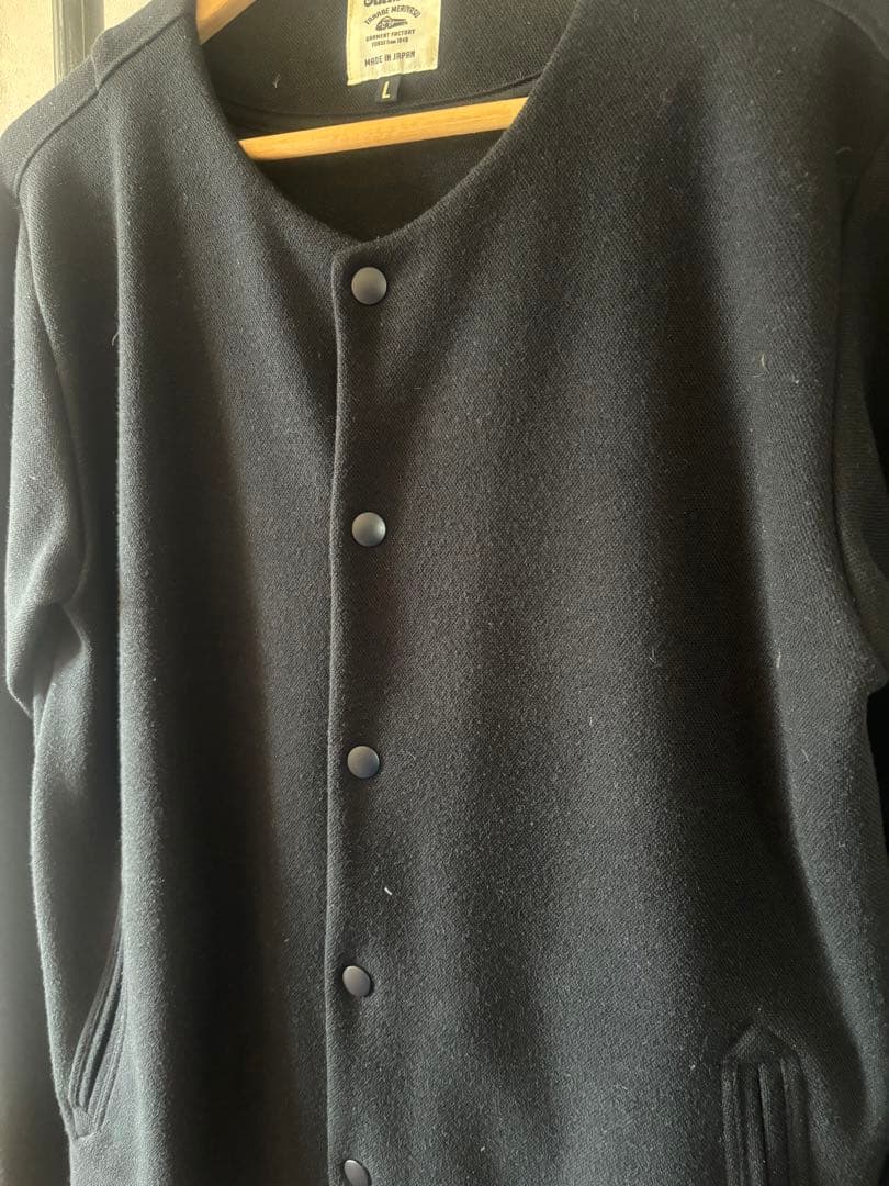 JACKMAN JM7641 ジャージー カラーレス ジャケット /L/BLK