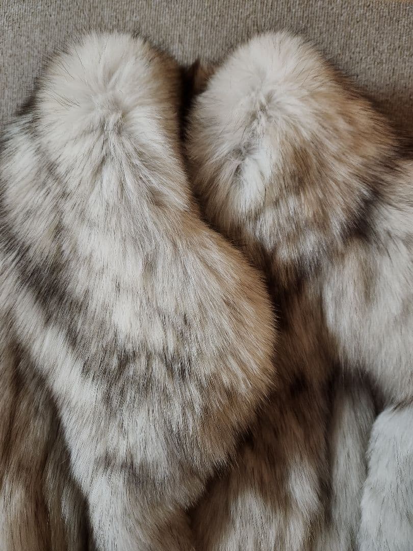 【ちゃむち】毛皮　コート　フォックス　ブルーフォックス　EMBA 　美品