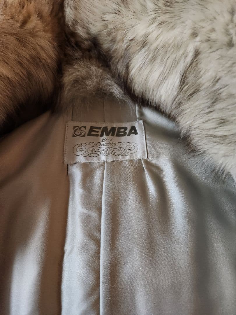 【ちゃむち】毛皮　コート　フォックス　ブルーフォックス　EMBA 　美品
