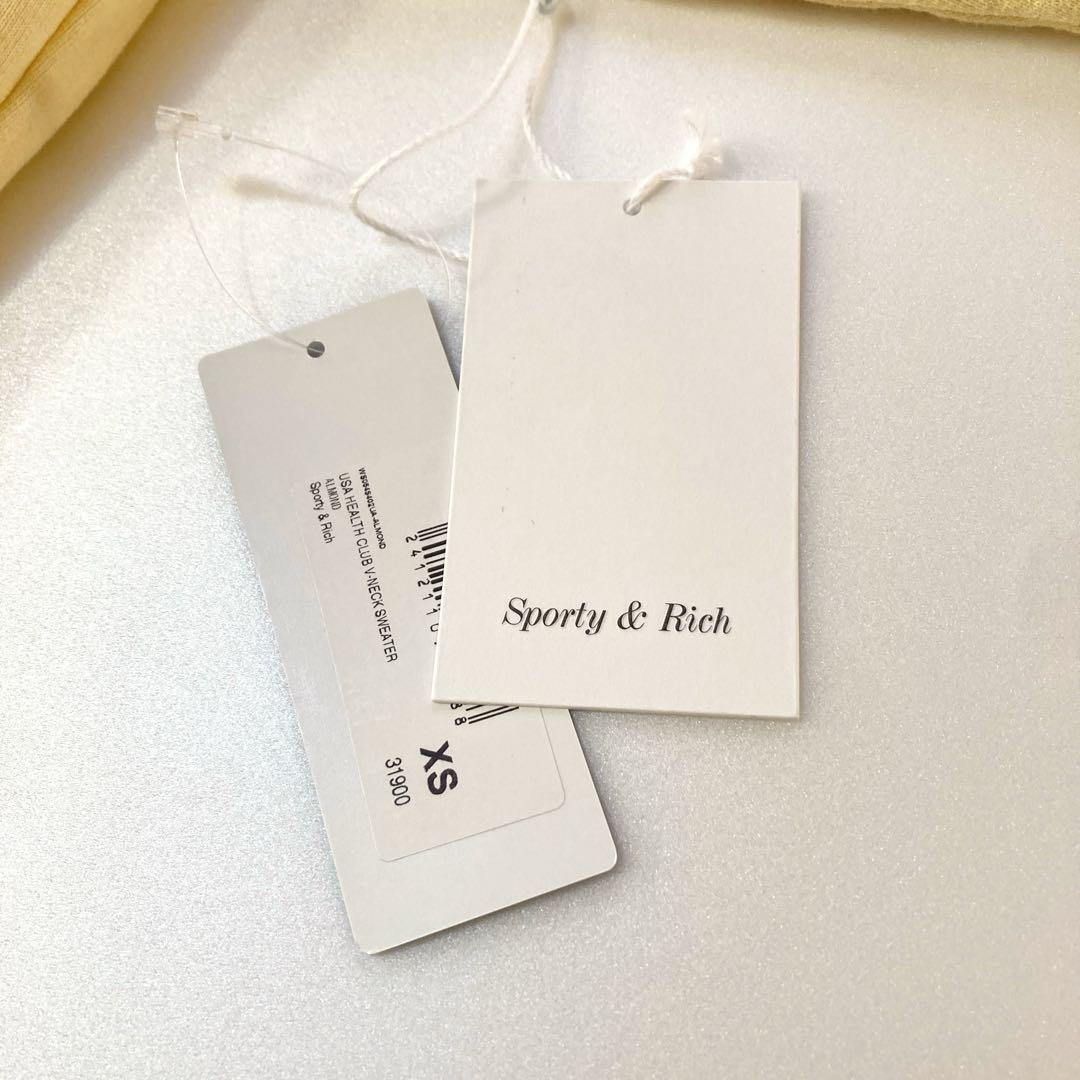 【タグ付き未使用】 Sporty&Rich クロップドスウェット Vネック