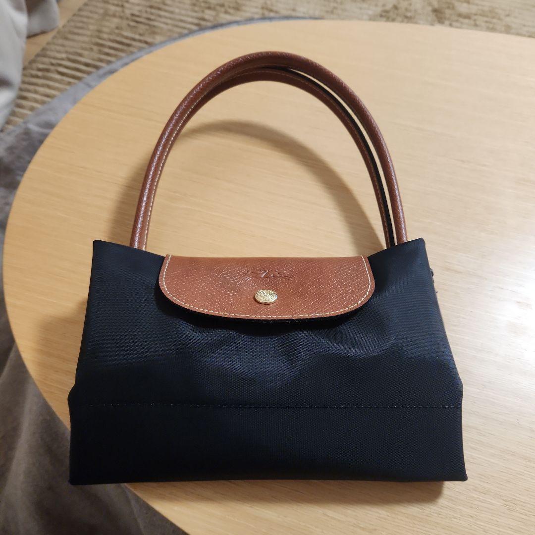 【美品】LONGCHAMPナイロン レザー トートバッグ