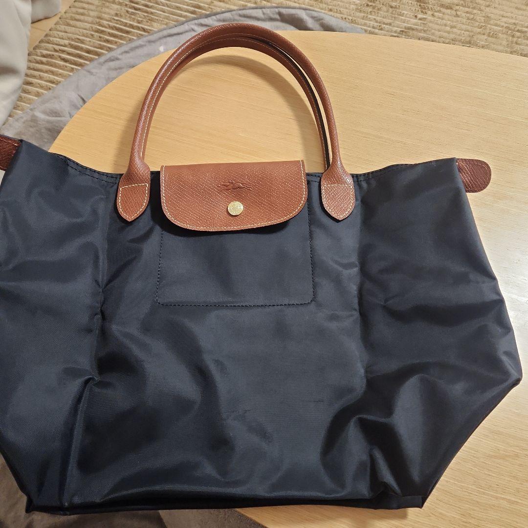 【美品】LONGCHAMPナイロン レザー トートバッグ