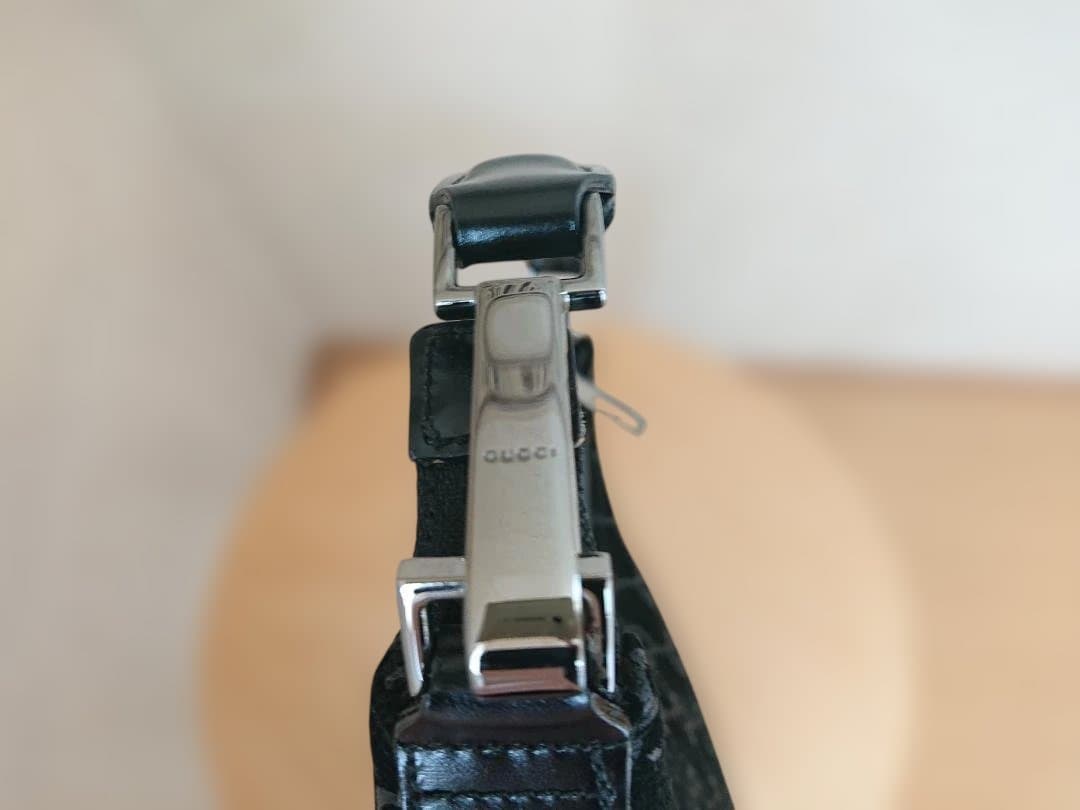 GUCCI スエード GG ショルダーバッグ 黒