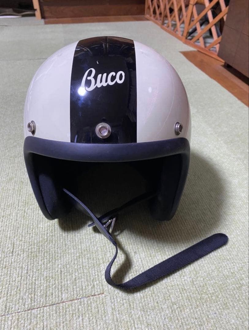 【人気カラー】BUCO ブッコ アイボリーブラックジェットヘルメット