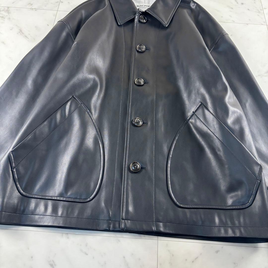 【2025SS】 美品 マカフィー レザーライク カバーオール ブラック 36