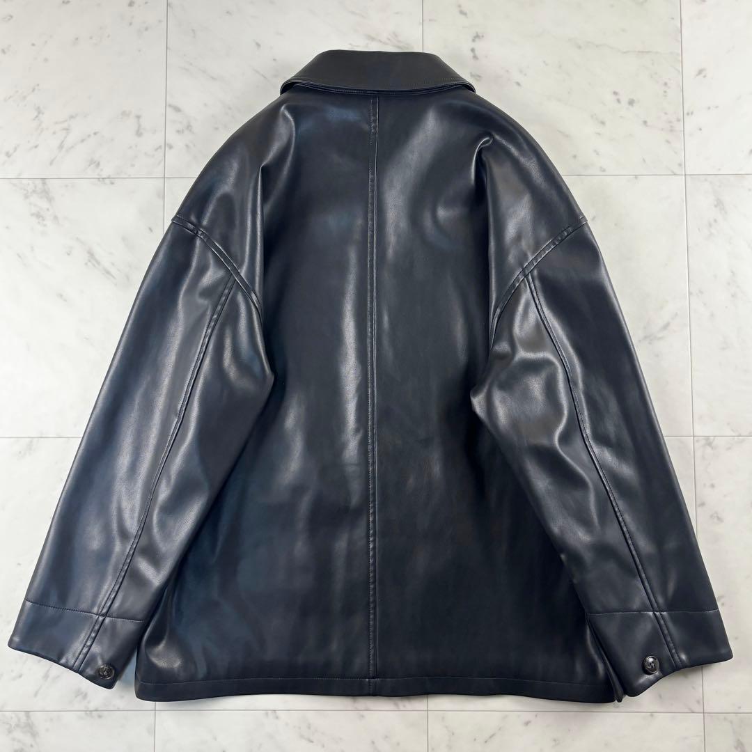 【2025SS】 美品 マカフィー レザーライク カバーオール ブラック 36