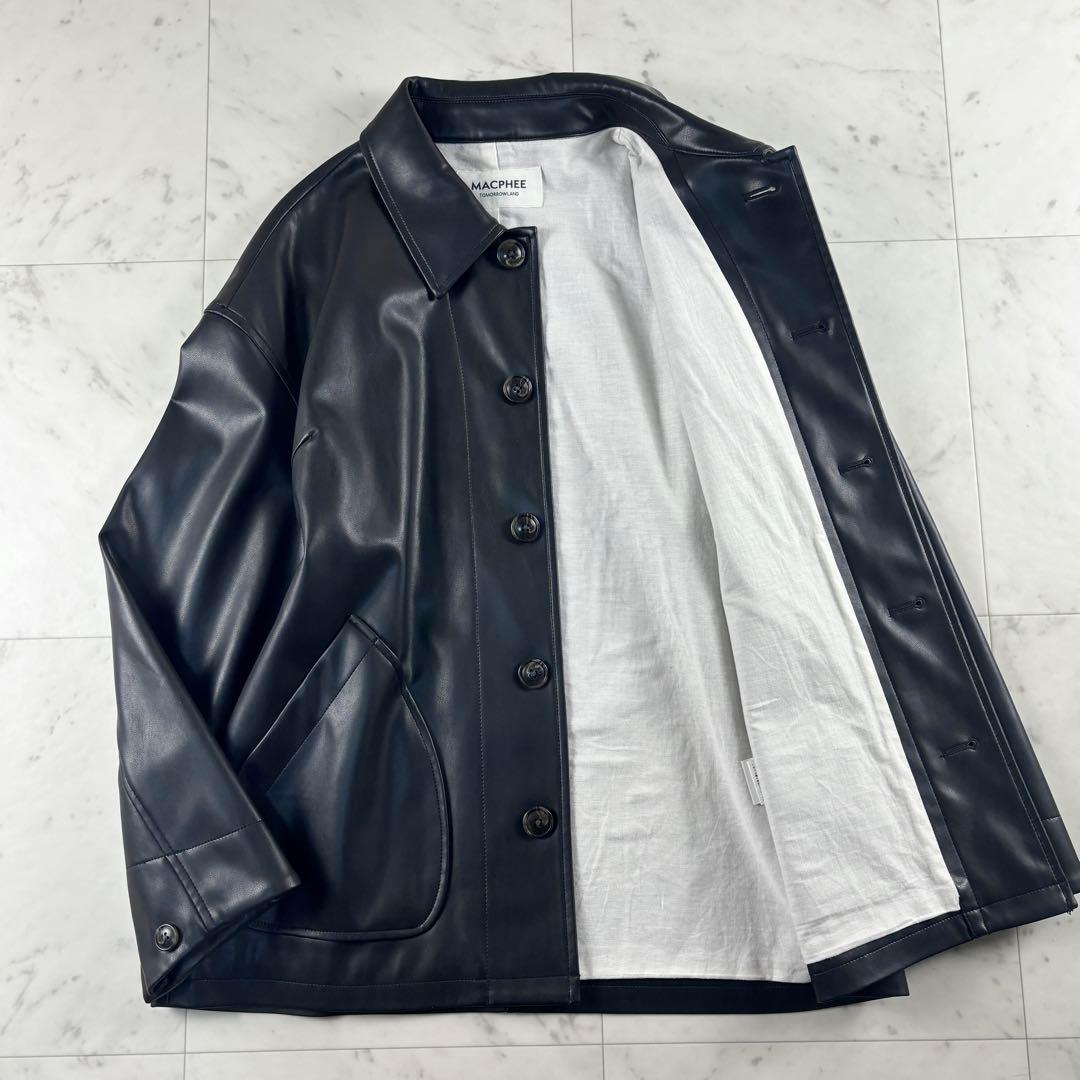 【2025SS】 美品 マカフィー レザーライク カバーオール ブラック 36