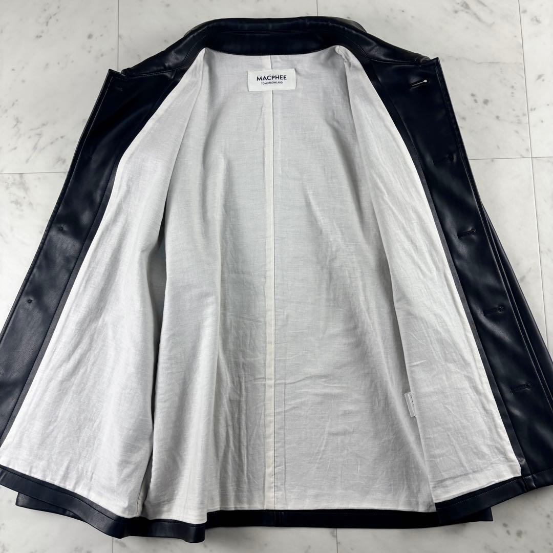 【2025SS】 美品 マカフィー レザーライク カバーオール ブラック 36