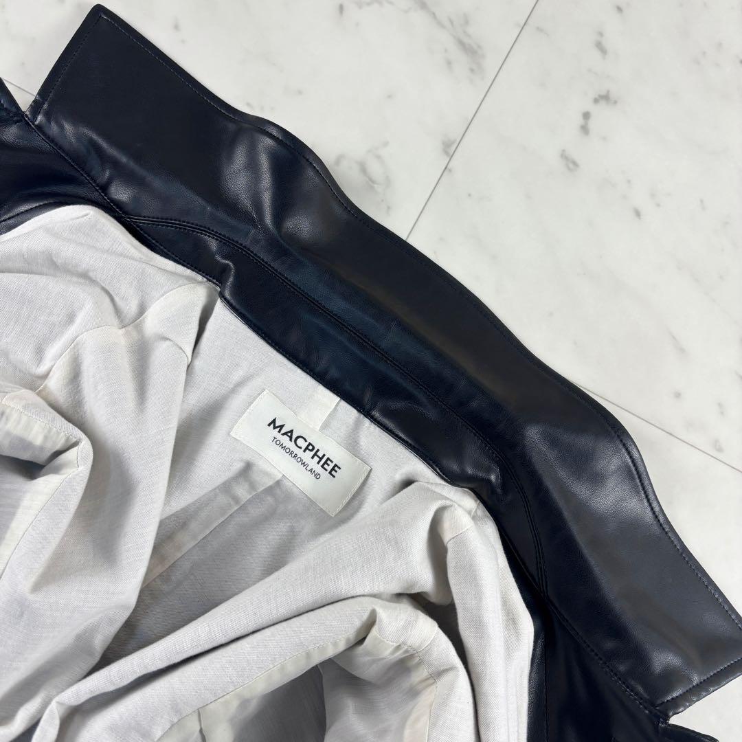 【2025SS】 美品 マカフィー レザーライク カバーオール ブラック 36