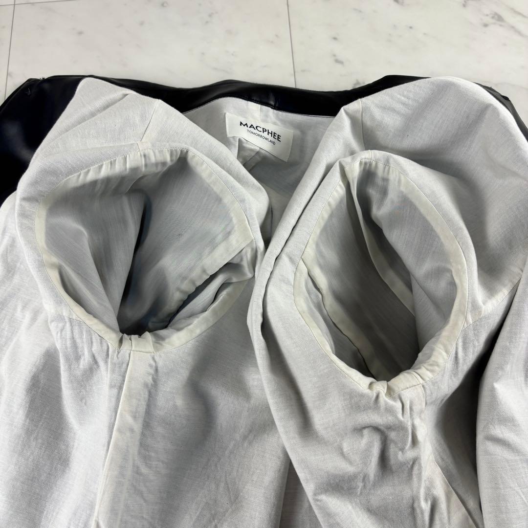 【2025SS】 美品 マカフィー レザーライク カバーオール ブラック 36