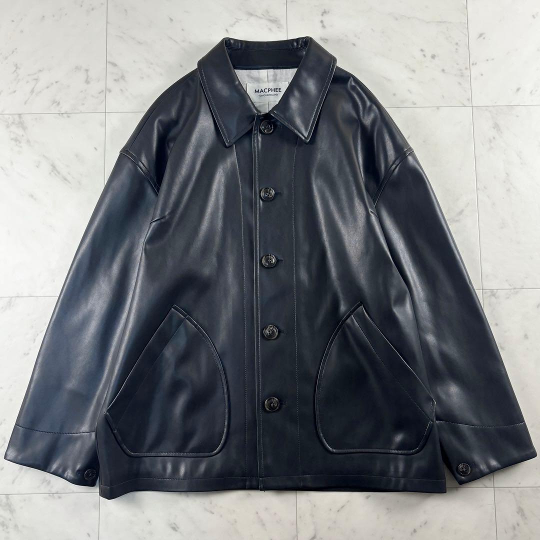 【2025SS】 美品 マカフィー レザーライク カバーオール ブラック 36