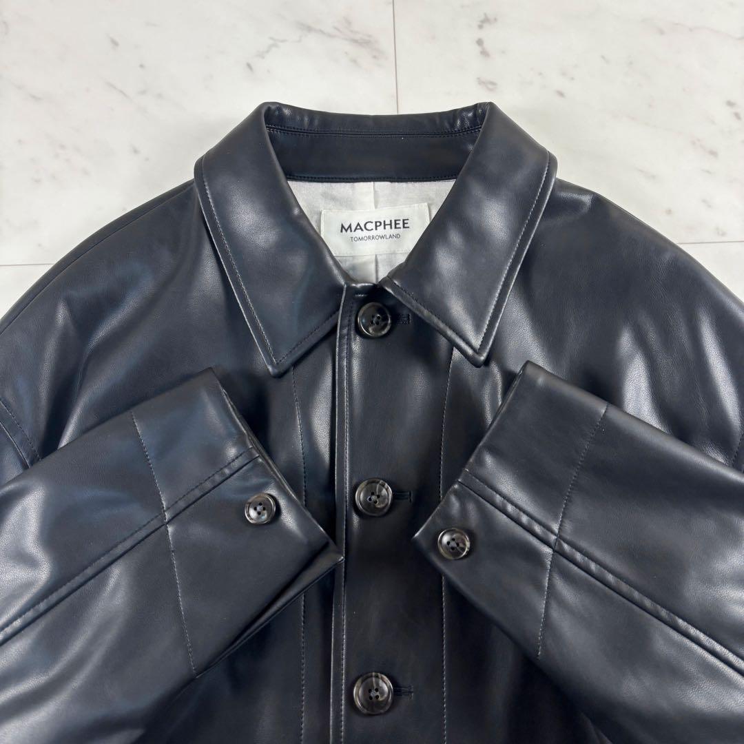 【2025SS】 美品 マカフィー レザーライク カバーオール ブラック 36