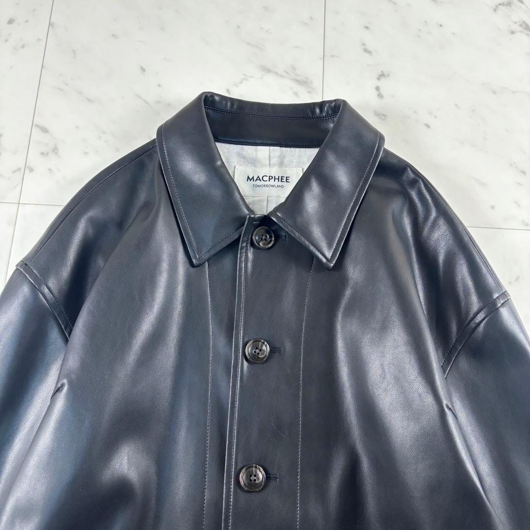【2025SS】 美品 マカフィー レザーライク カバーオール ブラック 36