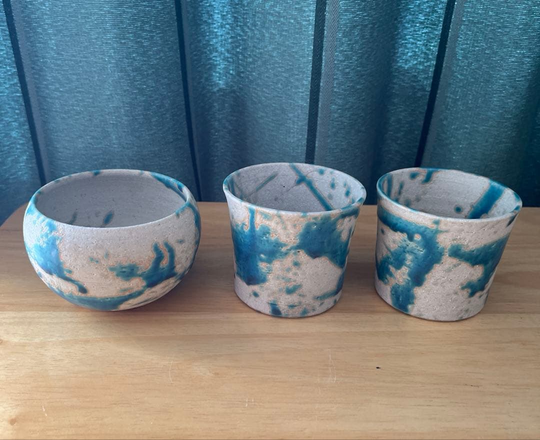 沖縄 やちむん 志陶房 長浜太志さん 3個セット