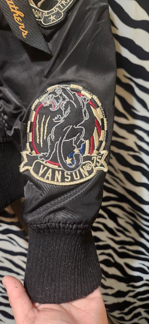 vanson ブラック MA-1ジャケット