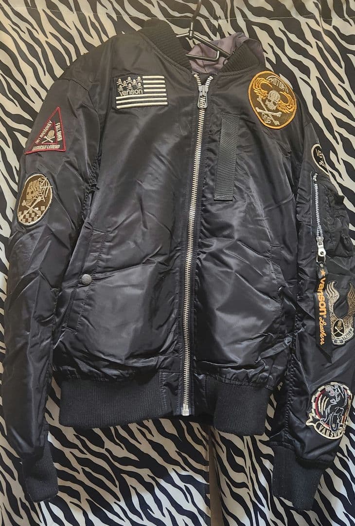 vanson ブラック MA-1ジャケット
