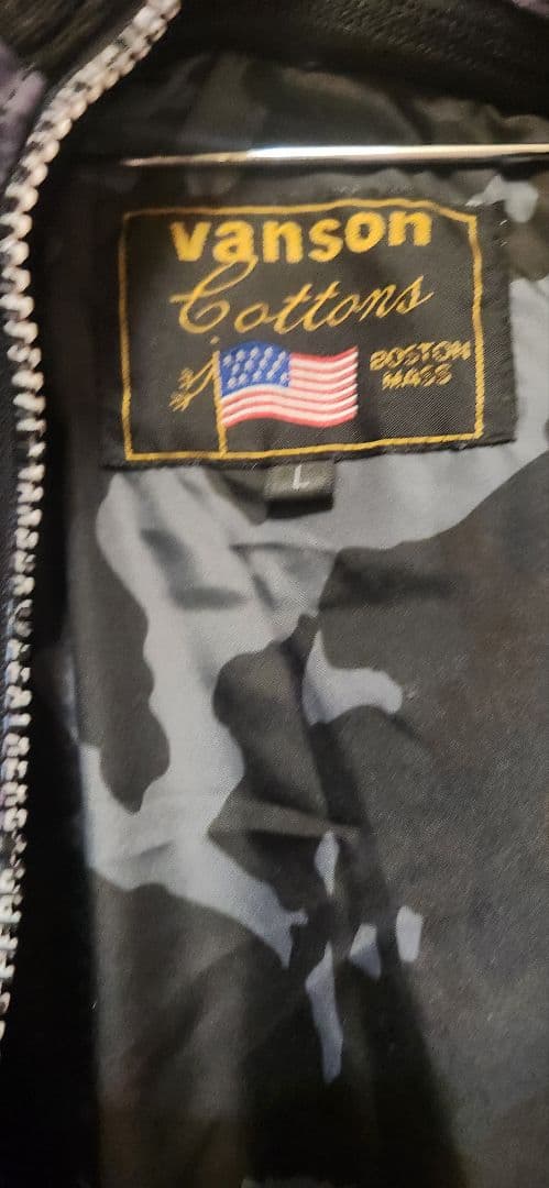 vanson ブラック MA-1ジャケット