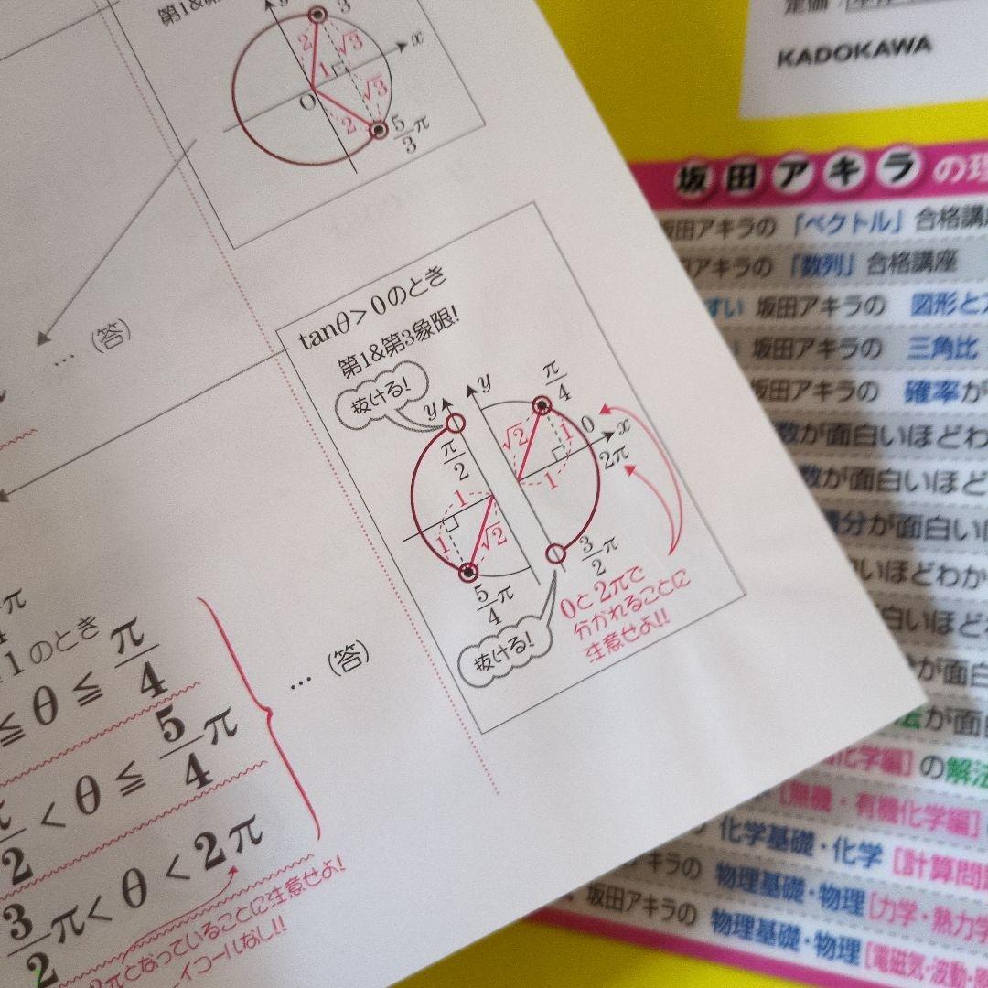 坂田アキラの三角比・平面図形が面白いほどわかる本　他