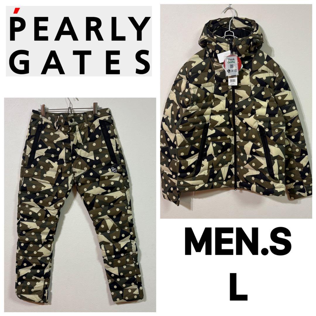 【PEARLY GATES】新品カモドット中綿キルティング上下セット　メンズＬ
