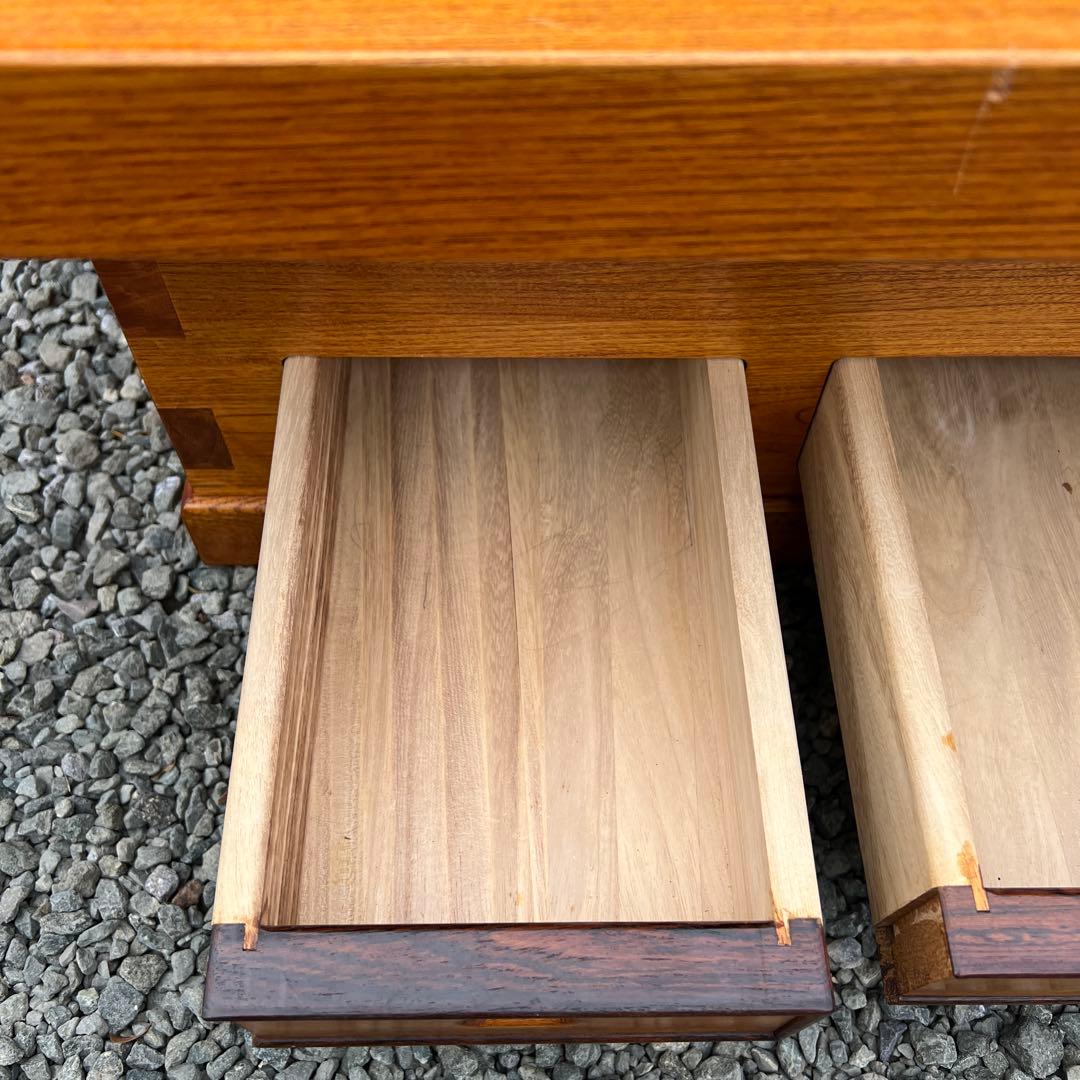 囲炉裏テーブル　昭和レトロ 火鉢 古民家家具　希少 引き出し 木製