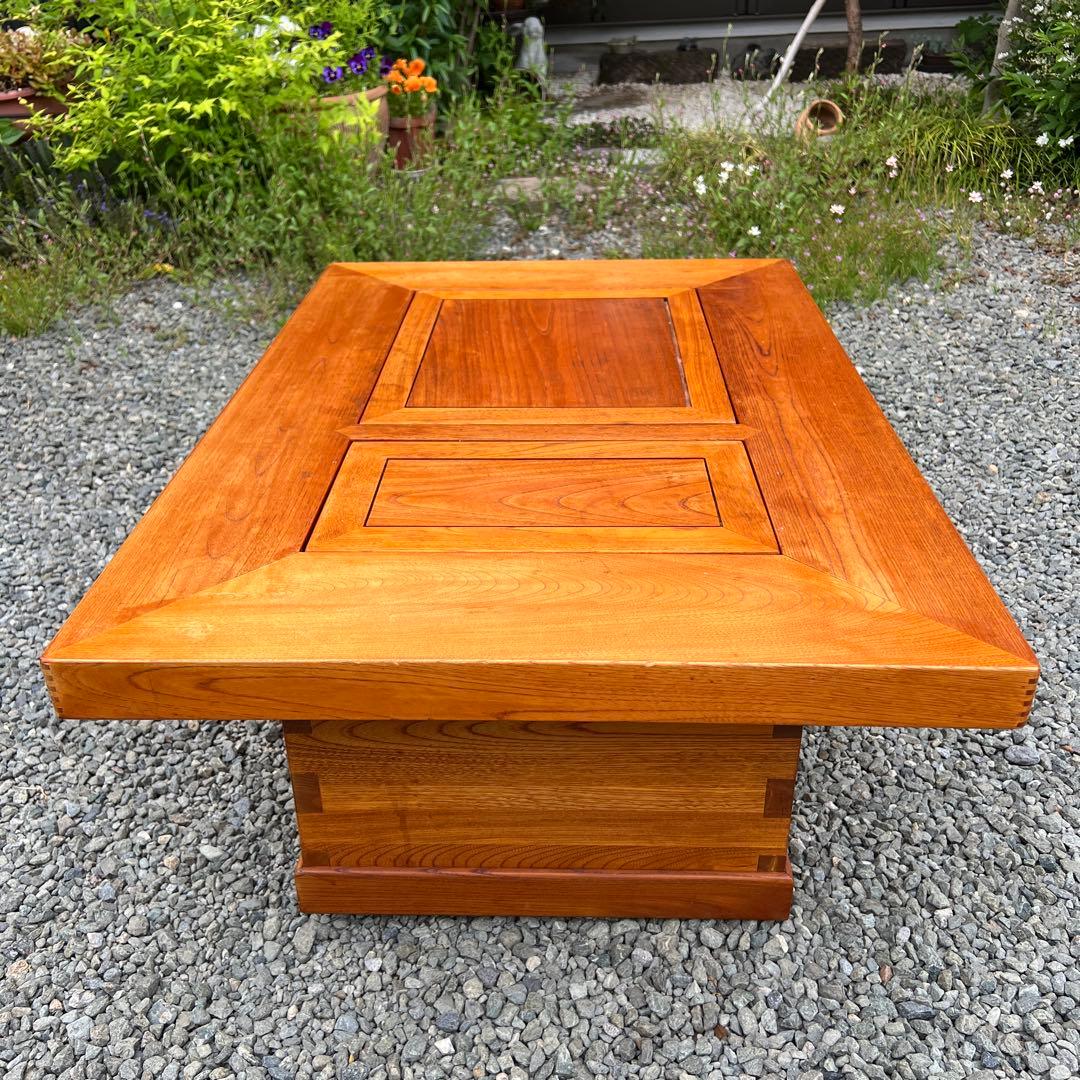 囲炉裏テーブル　昭和レトロ 火鉢 古民家家具　希少 引き出し 木製