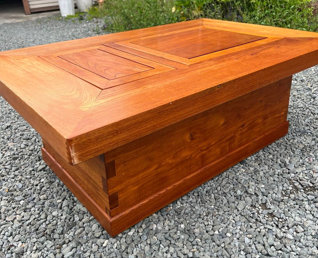 囲炉裏テーブル　昭和レトロ 火鉢 古民家家具　希少 引き出し 木製