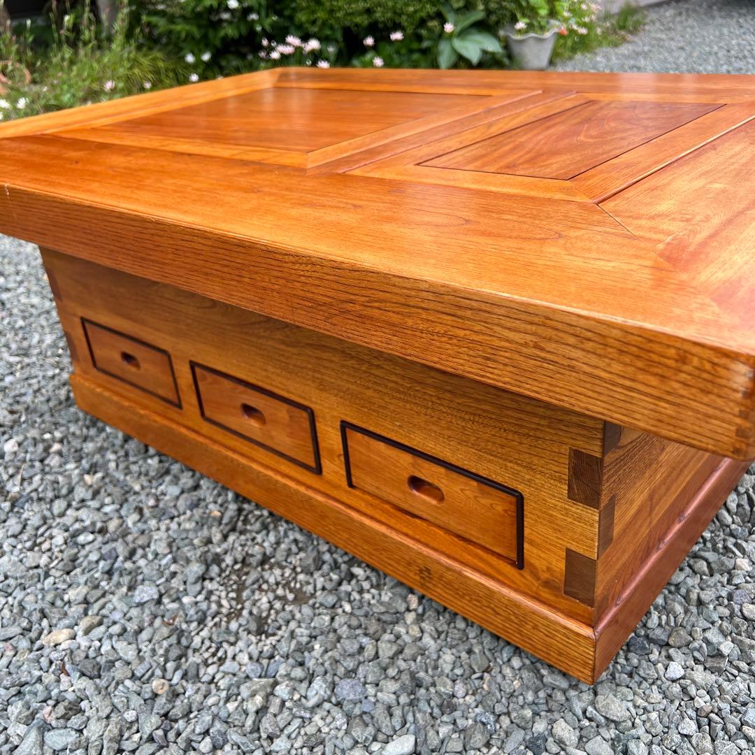 囲炉裏テーブル　昭和レトロ 火鉢 古民家家具　希少 引き出し 木製