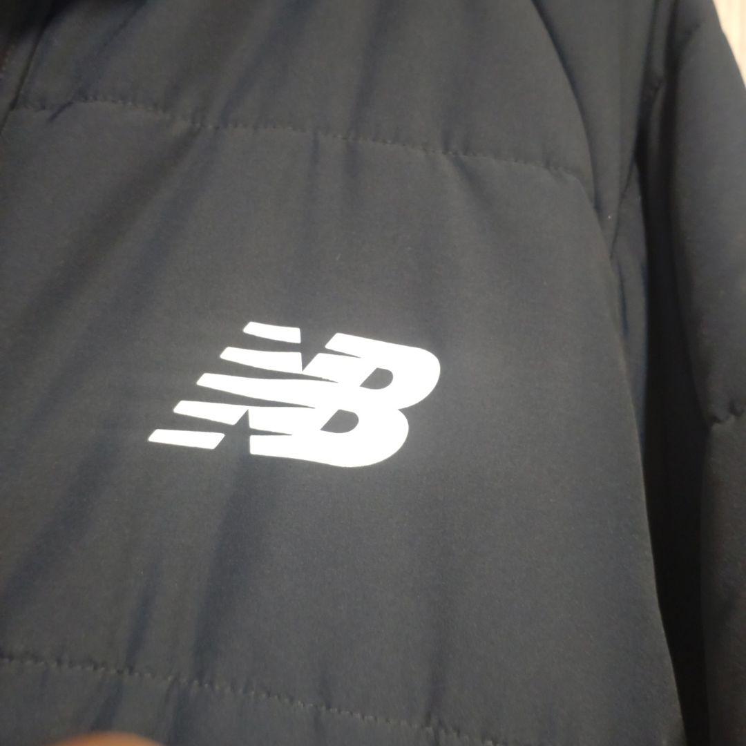 【美品】new balance☆ベンチコート☆Ｌサイズ 紺 防寒