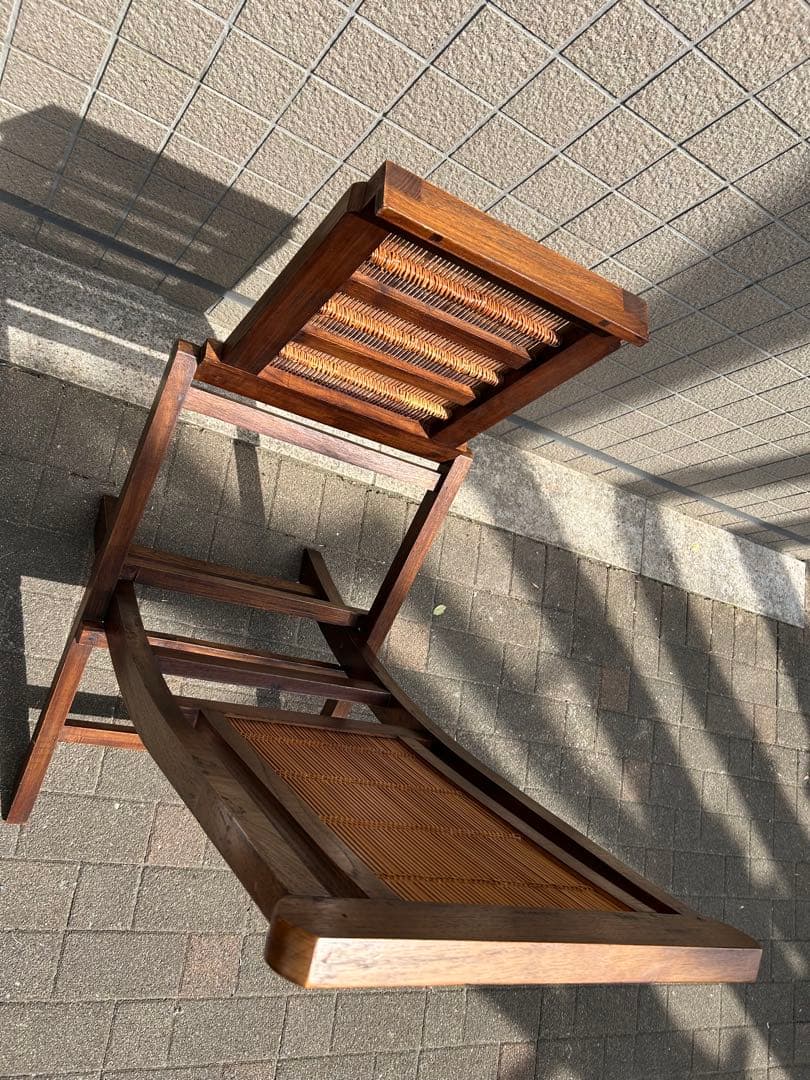 アジアンスタイル　チーク無垢材　折り畳みチェア