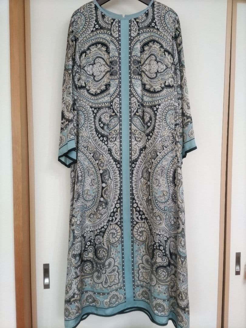 Rossa シルク ロングワンピース