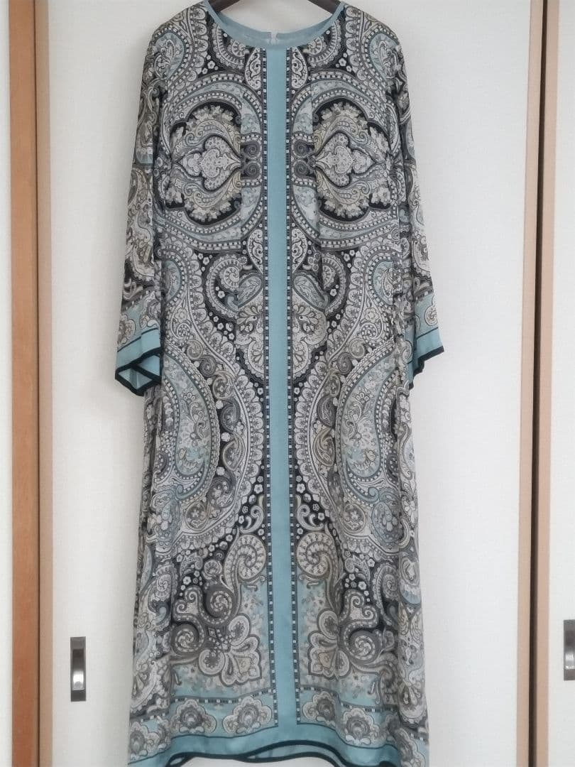 Rossa シルク ロングワンピース