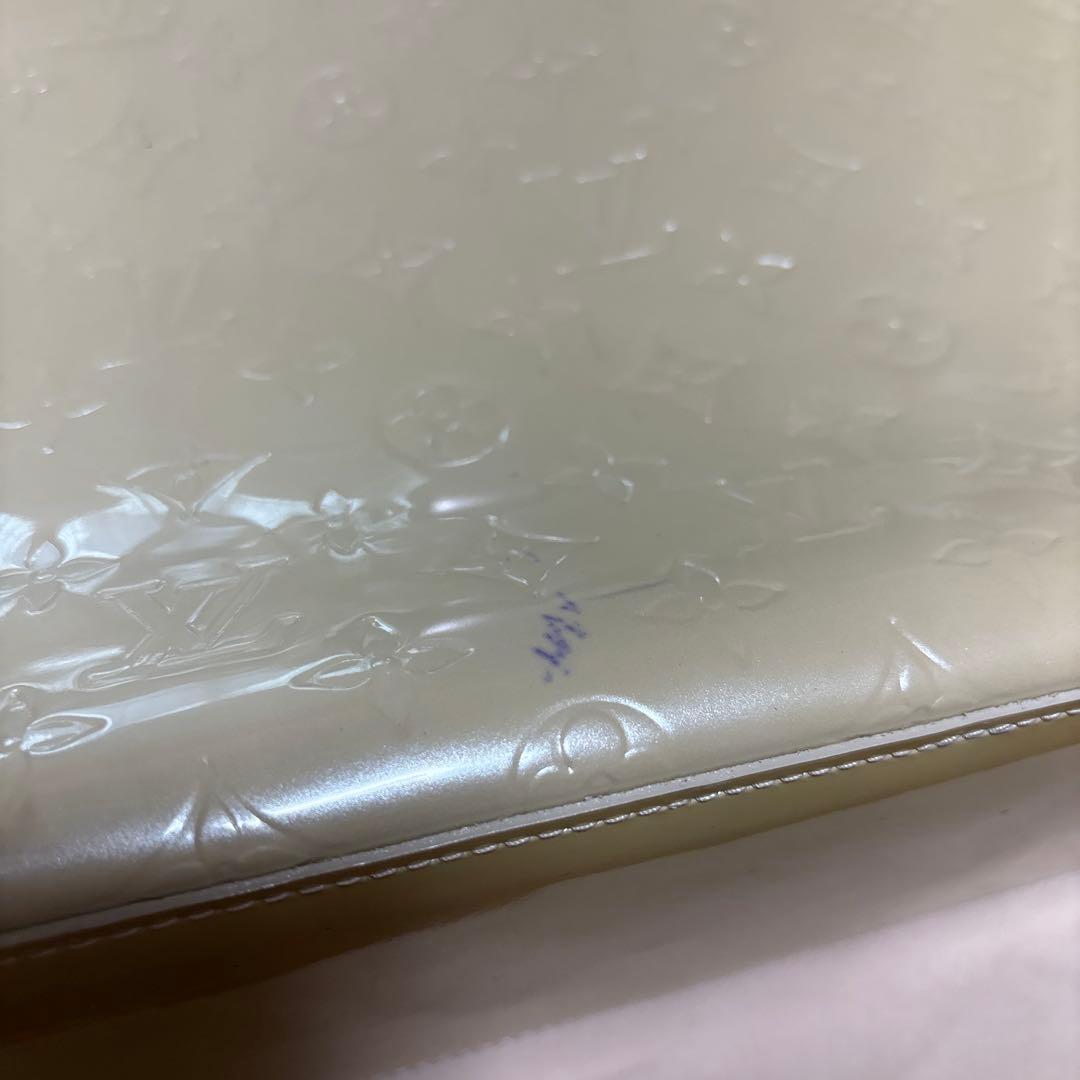 アイボリー ルイヴィトン　ヴェルニ ウィルシャーMM トートバッグ　ブロン　白