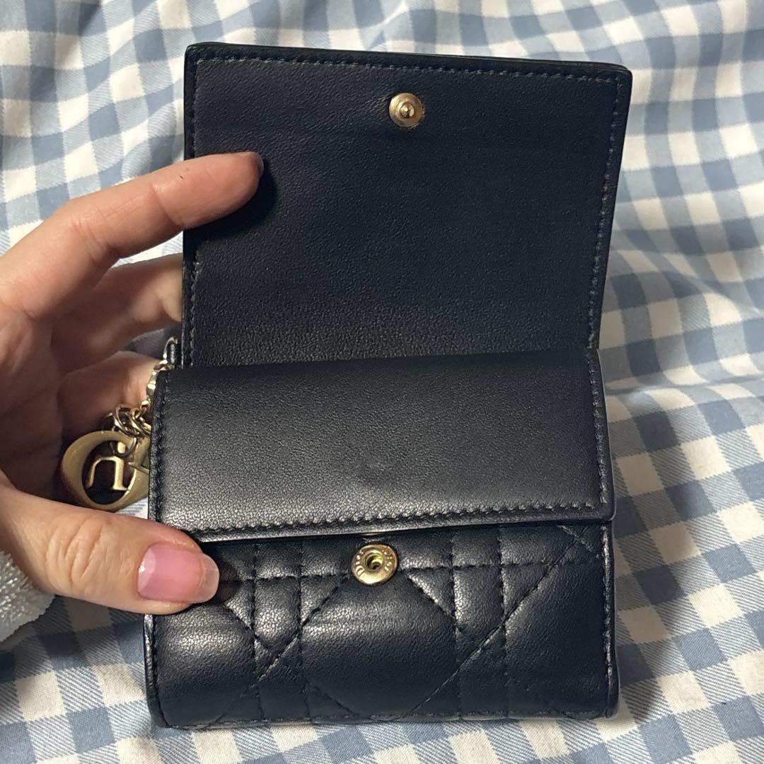 Dior ロータスウォレット 折り財布 黒
